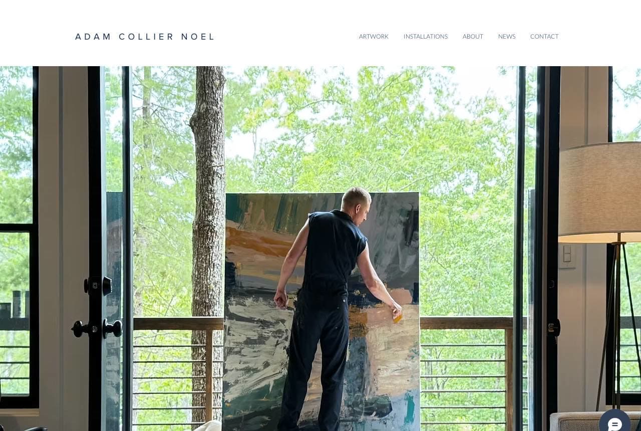 Adam Collier Noel website — Fine Art Painter design example