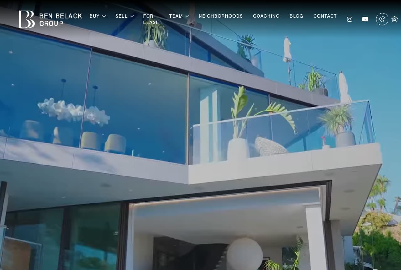 Ben Belack Group website — Advisory Team design example