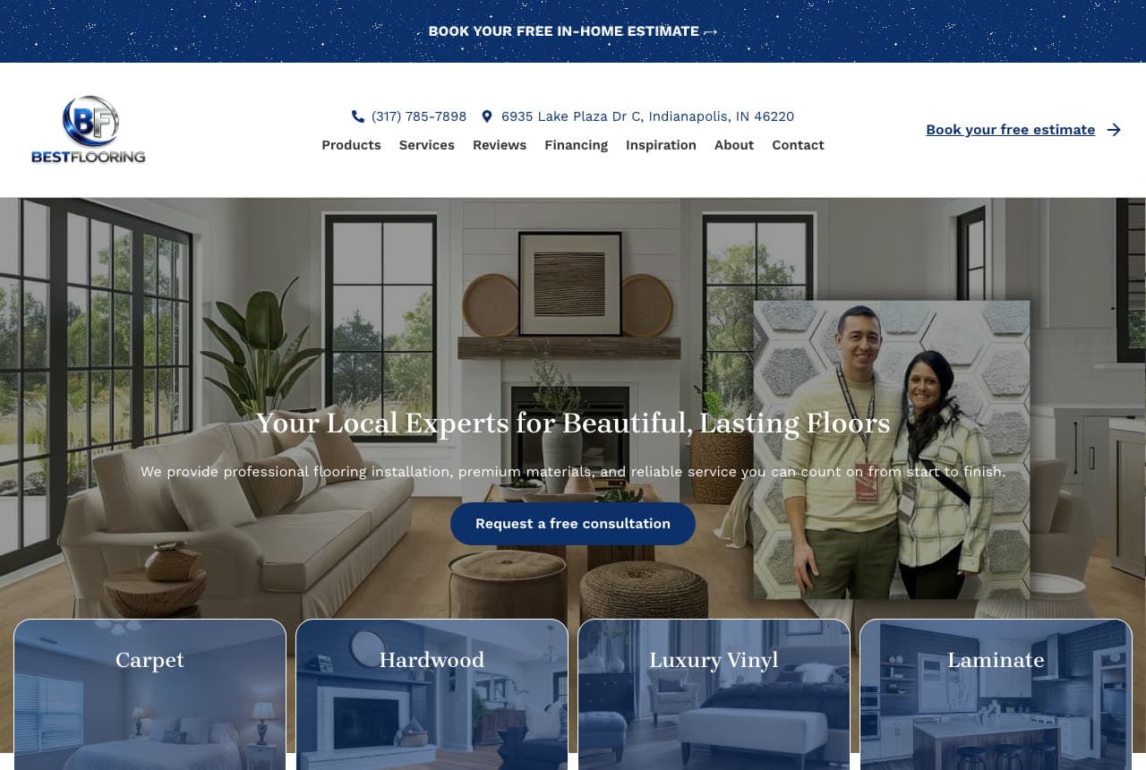 Best Flooring website — Family Flooring Dealer design example