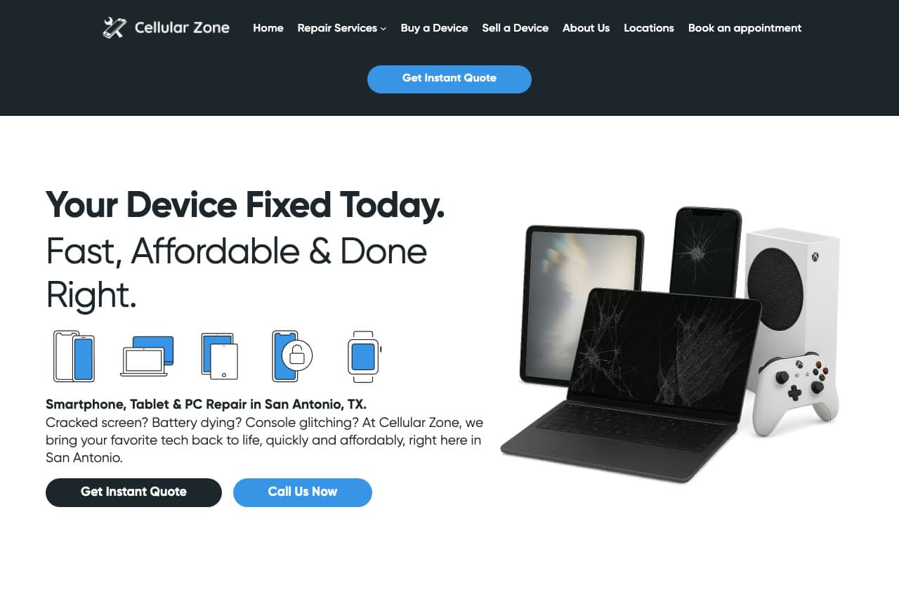 The Best Phone Repair Website Examples, Explained — example