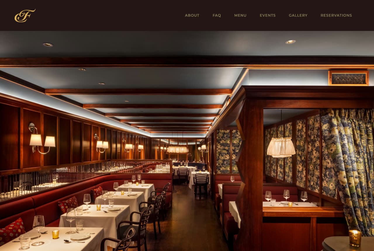 Chez Fifi website — Classic French Bistro design example