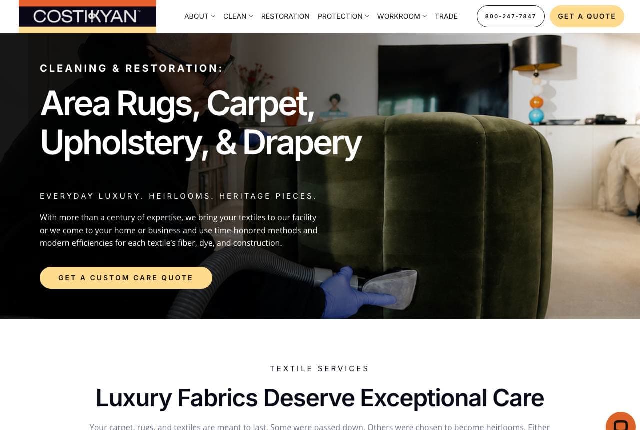 Costikyan website — Rug Restoration design example