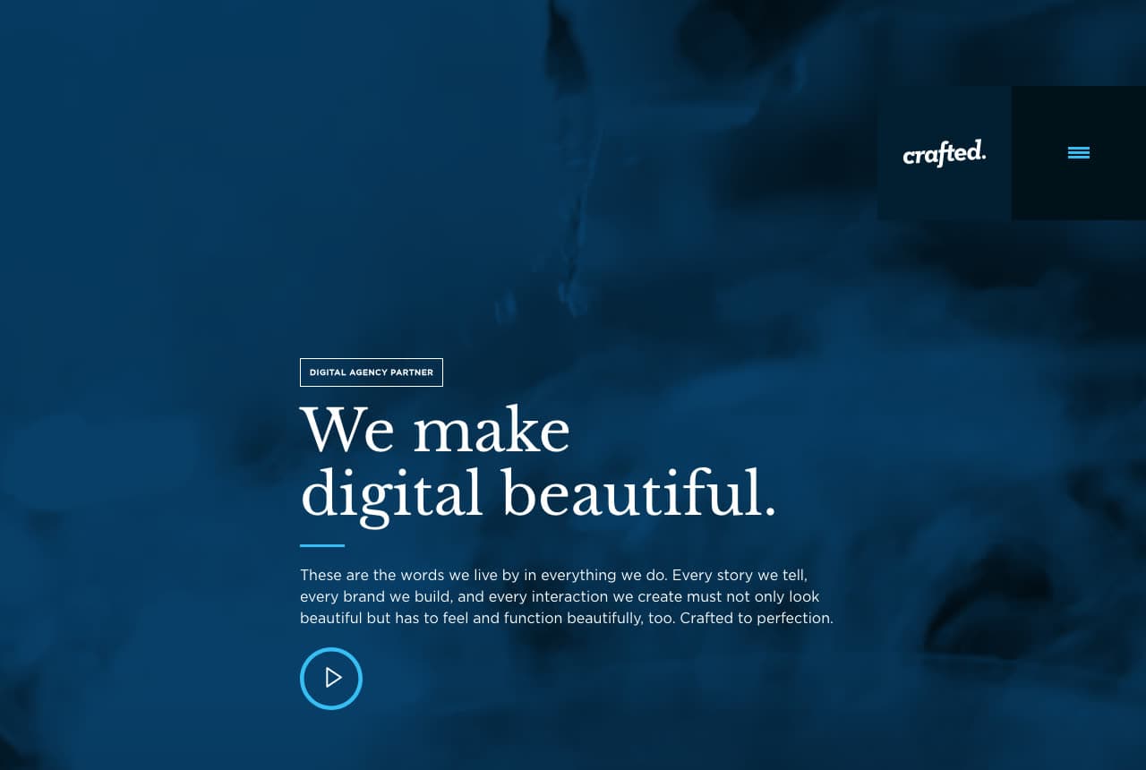 Crafted website — Digital Agency design example