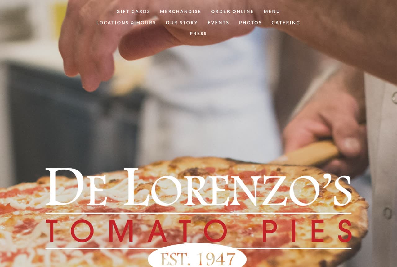 De Lorenzo's Tomato Pies website — Family Tomato-Pie House design example