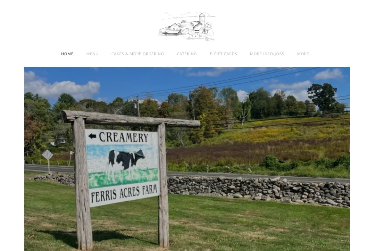 Ferris Acres Creamery website — Farm Creamery design example