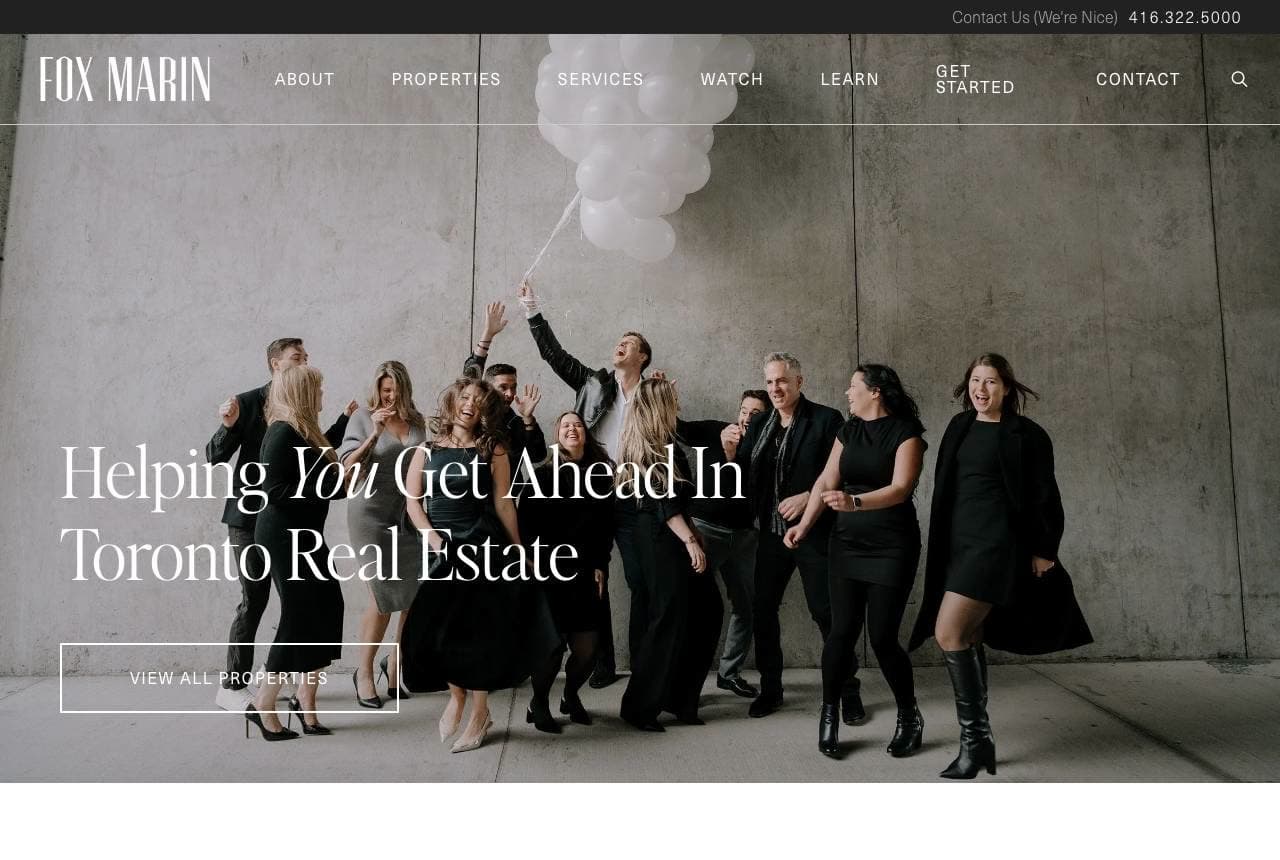 Fox Marin website — Urban Brokerage design example