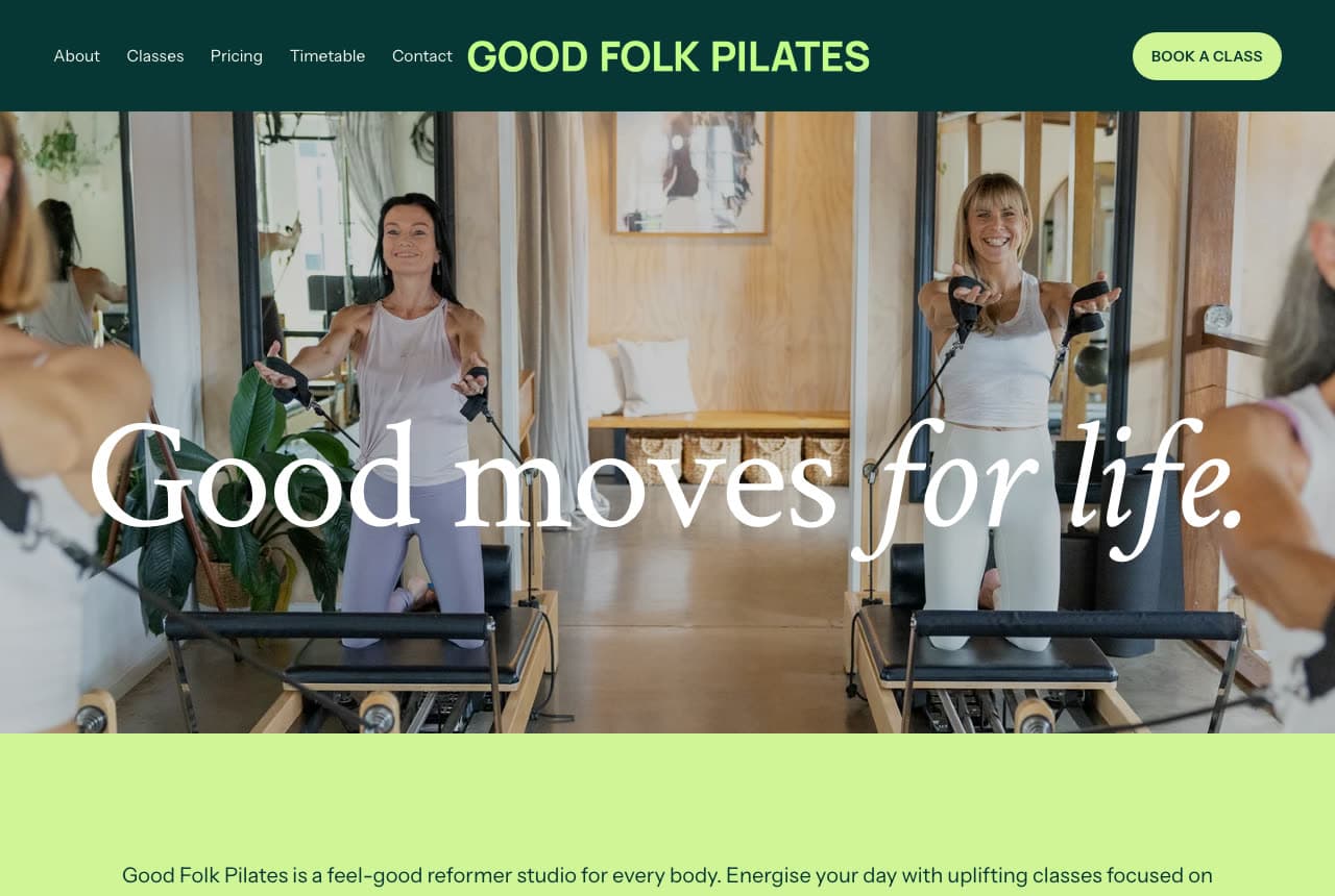 The Best Pilates Website Examples, Explained — example