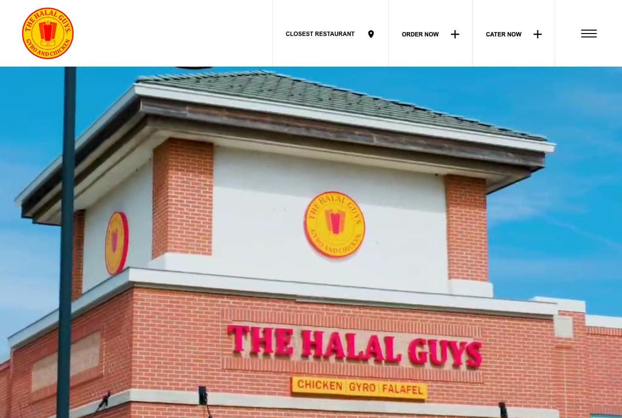 The Halal Guys website — Cart-to-Franchise design example