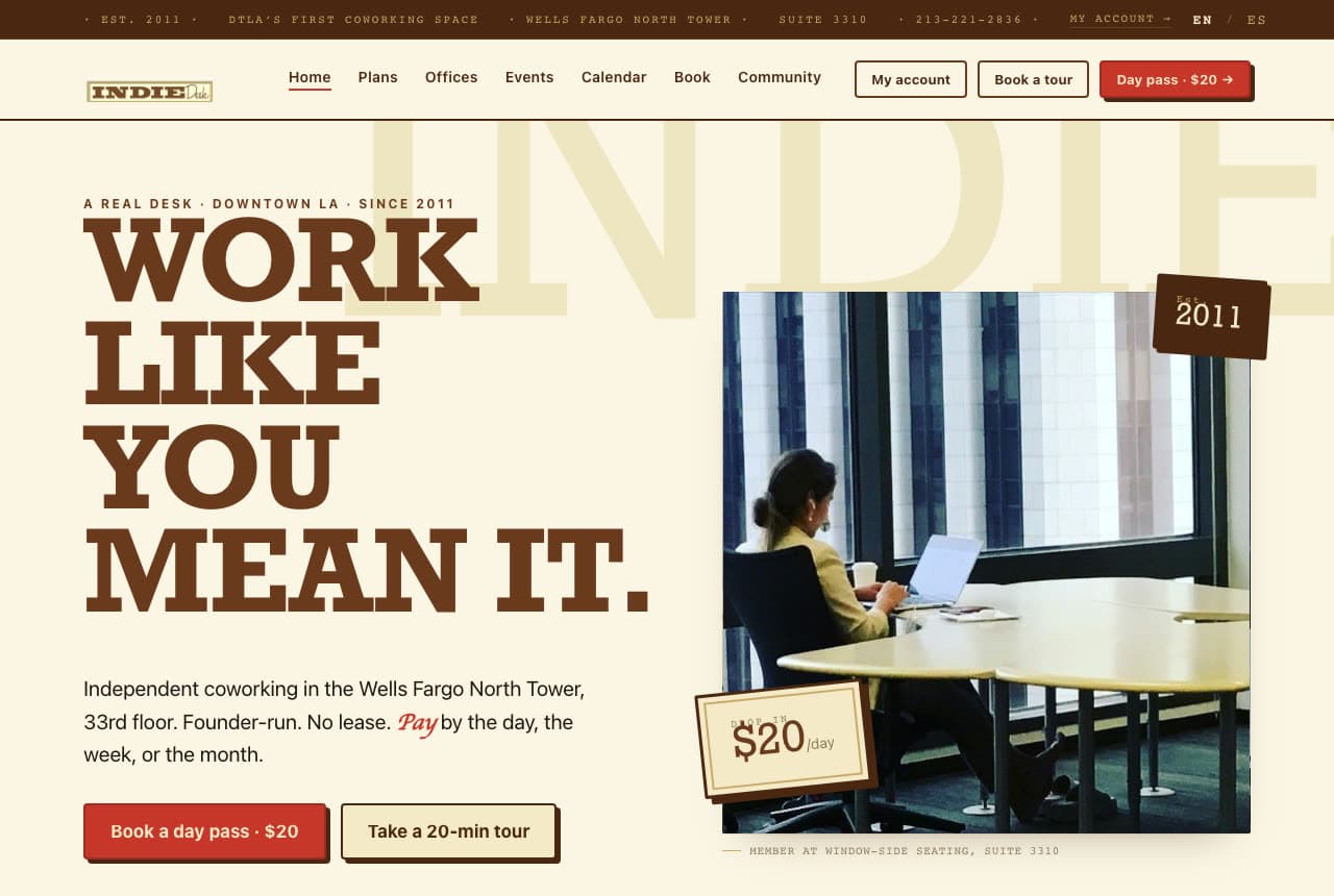 The Best Coworking Website Examples, Explained — example