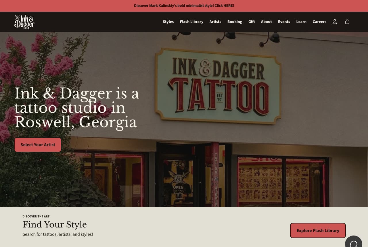 The Best Tattoo Website Examples, Explained — example