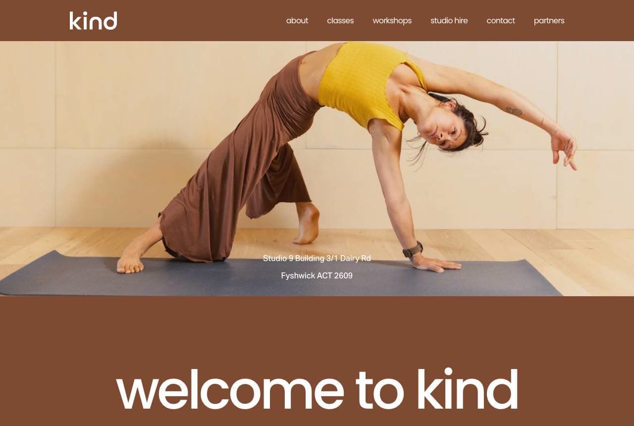 Kind website — Community Studio design example