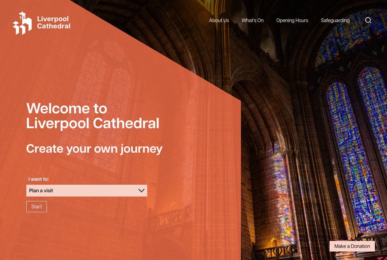 Liverpool Cathedral website — Historic Cathedral design example