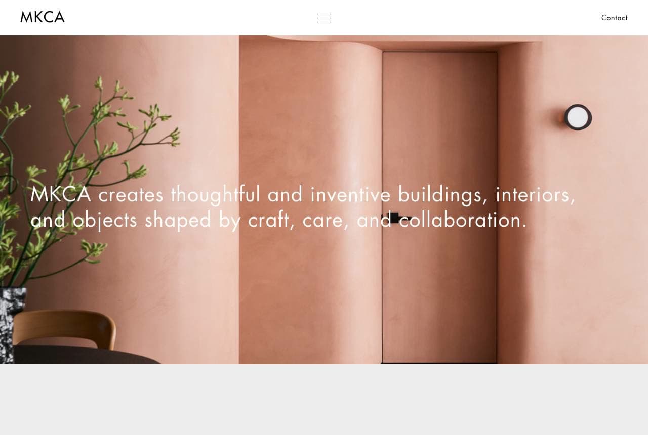 MKCA website — Craft-Led Studio design example