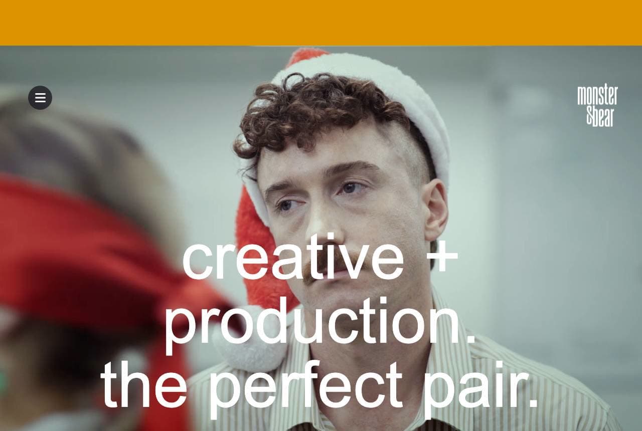 Monster & Bear website — Creative Studio design example