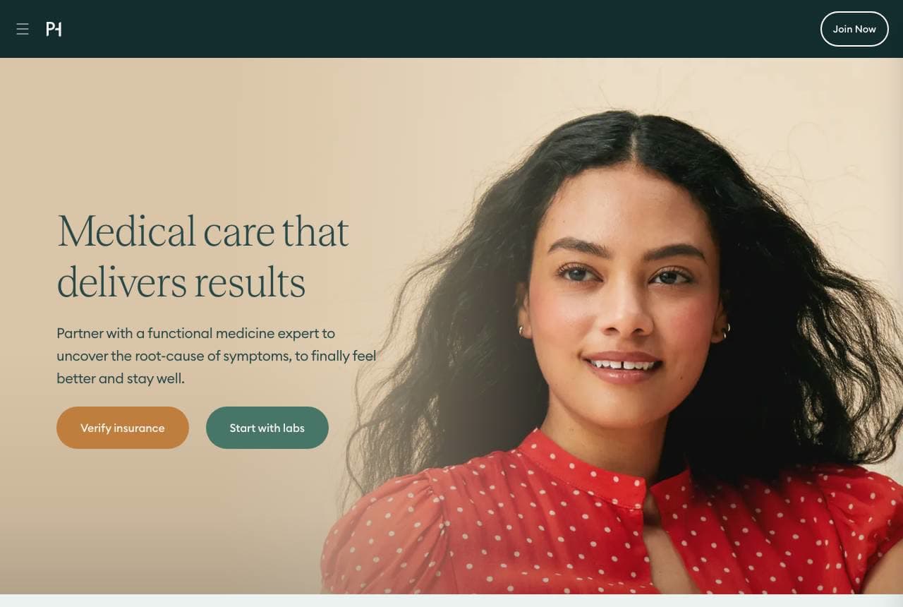 Parsley Health website — Functional Medicine design example