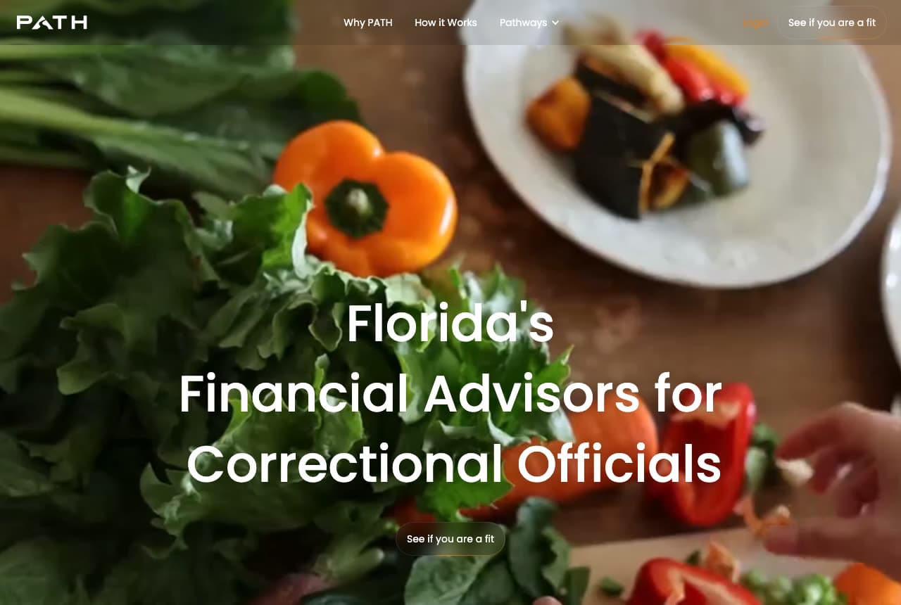 PATH Financial Partners website — Niche Advisory design example