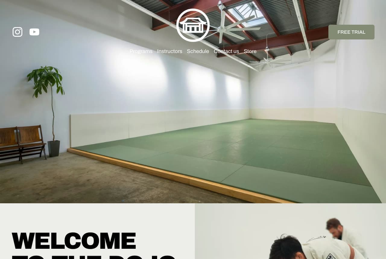 The Dojo NYC website — Dojo design example