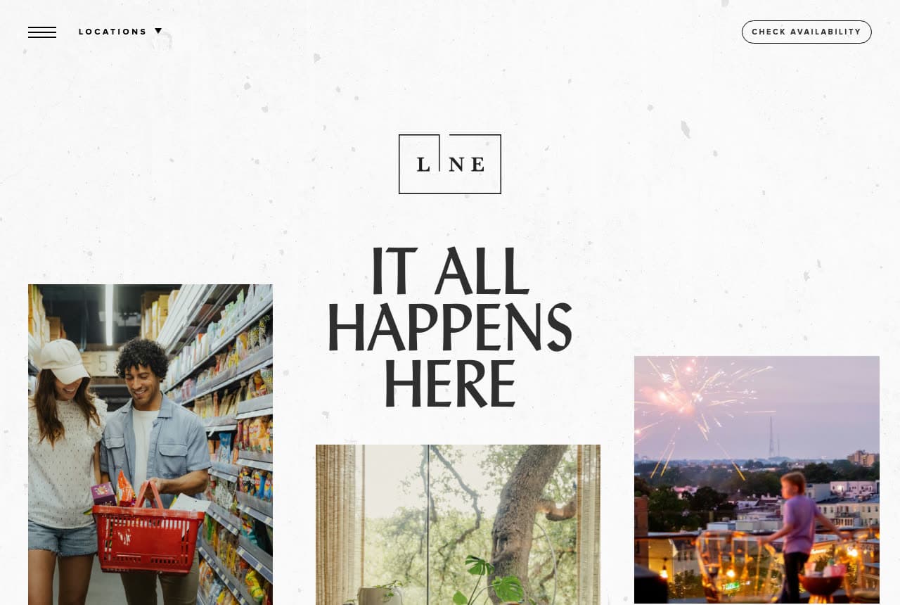 The LINE website — City Hotel Group design example
