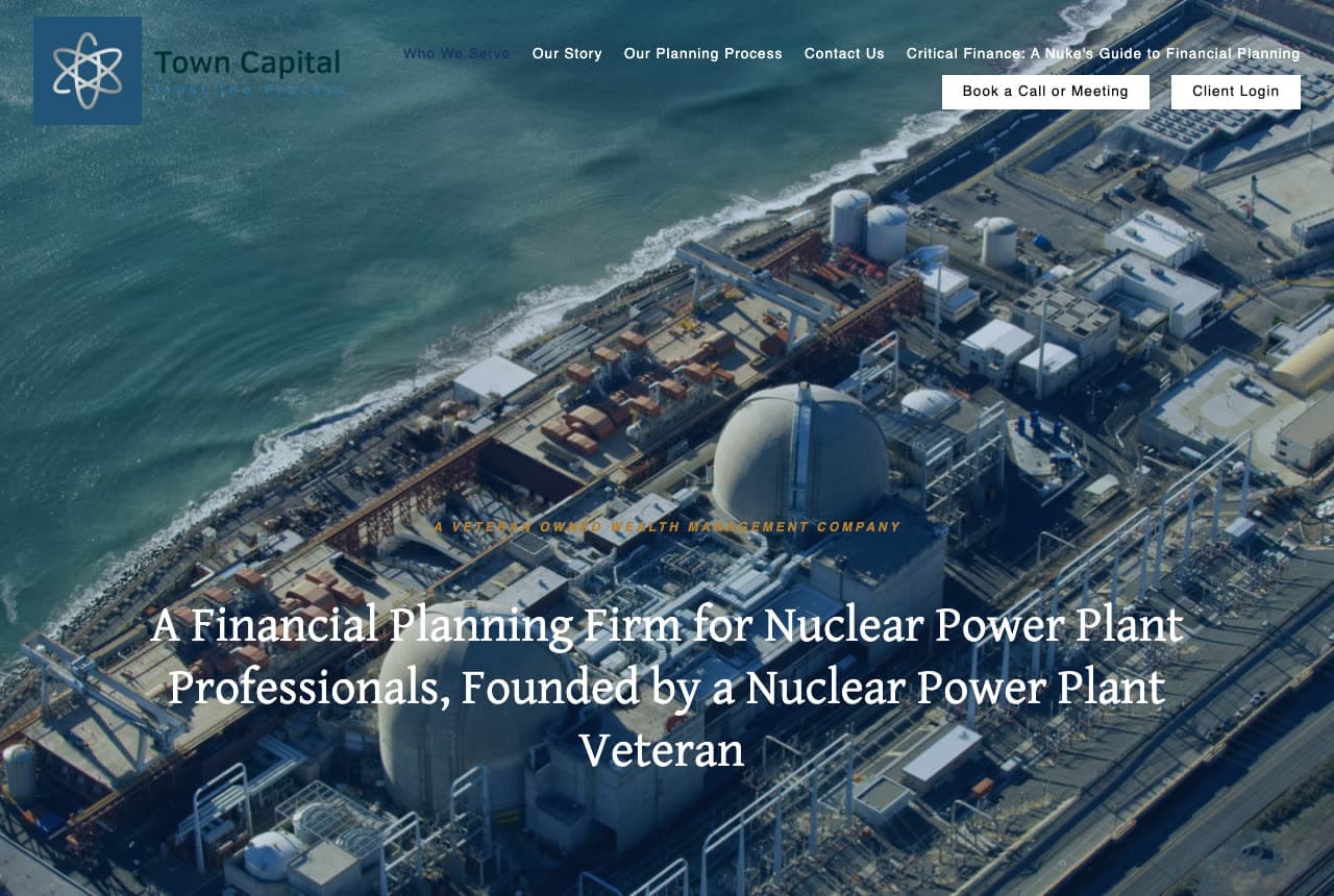 Town Capital website — Niche Advisory design example