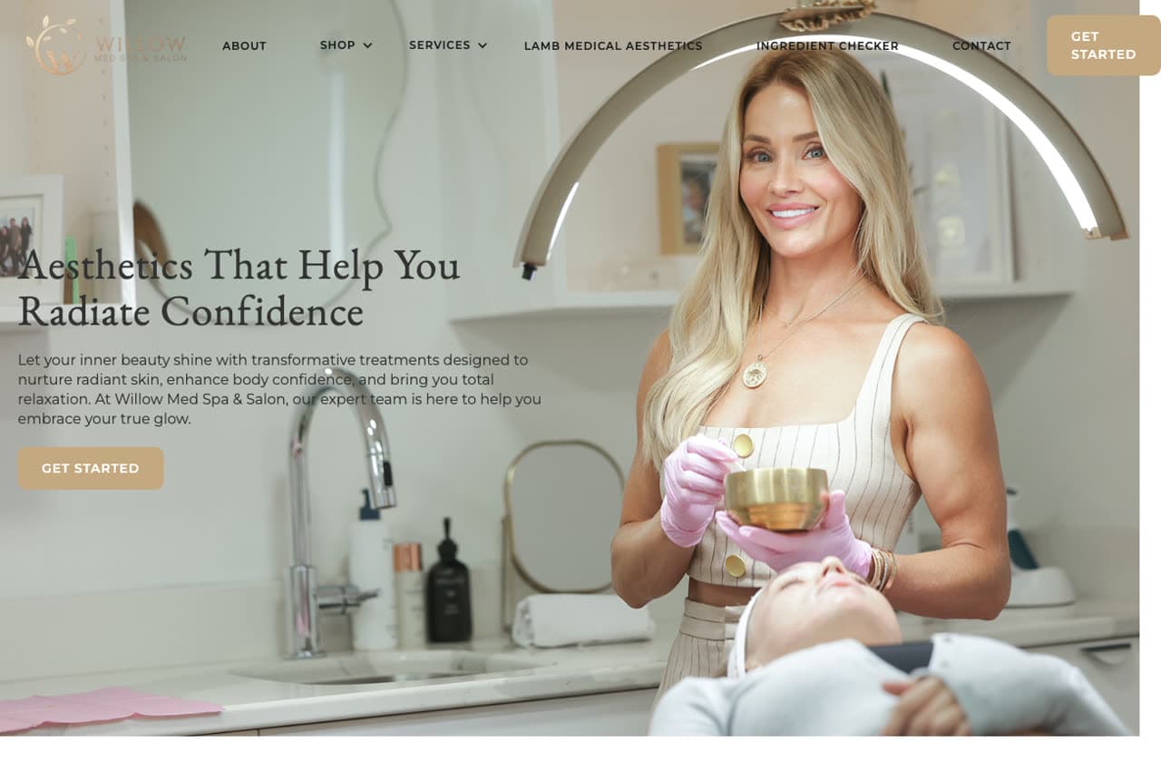 Willow Med Spa website — Med Spa & Salon design example