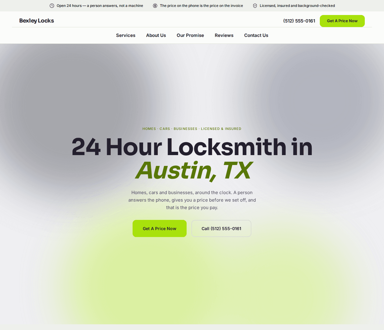 Bexley Locks — Price-Promise Locksmith Template website design you can build with Zarla