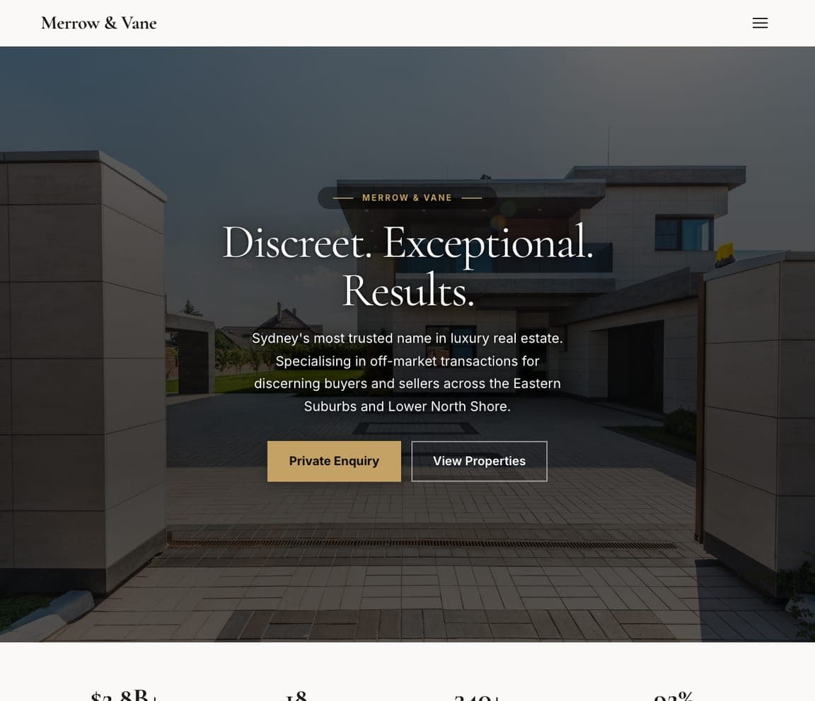 Merrow & Vane — Adaptable Template website design you can build with Zarla