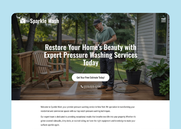 Revive Detailing landing page with the tagline 'Elevate the appearance and condition of your vehicle with Revive Detailing' with a picture of a shiny red car