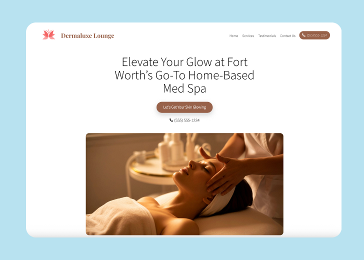 Revive Detailing landing page with the tagline 'Elevate the appearance and condition of your vehicle with Revive Detailing' with a picture of a shiny red car