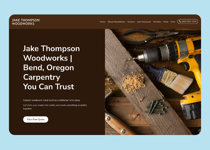 Revive Detailing landing page with the tagline 'Elevate the appearance and condition of your vehicle with Revive Detailing' with a picture of a shiny red car