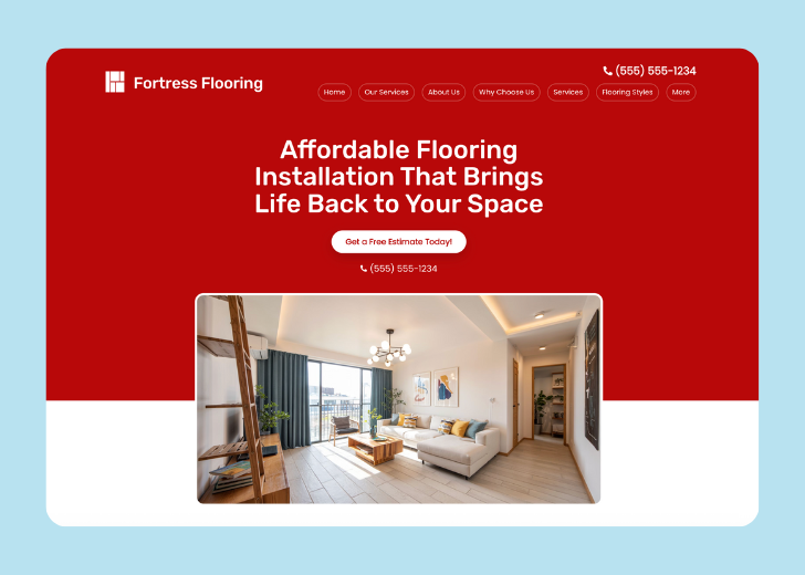 Revive Detailing landing page with the tagline 'Elevate the appearance and condition of your vehicle with Revive Detailing' with a picture of a shiny red car