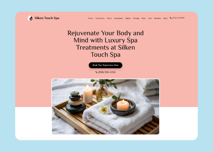 Revive Detailing landing page with the tagline 'Elevate the appearance and condition of your vehicle with Revive Detailing' with a picture of a shiny red car