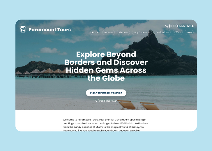 Revive Detailing landing page with the tagline 'Elevate the appearance and condition of your vehicle with Revive Detailing' with a picture of a shiny red car