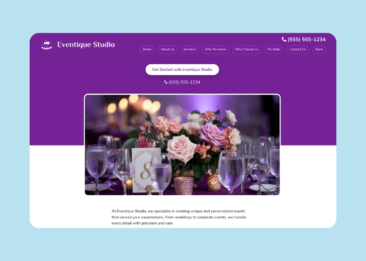 Revive Detailing landing page with the tagline 'Elevate the appearance and condition of your vehicle with Revive Detailing' with a picture of a shiny red car