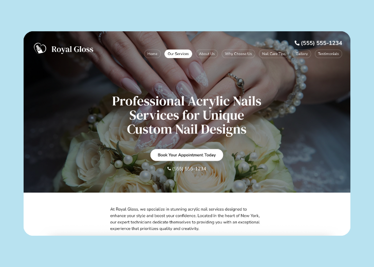 Revive Detailing landing page with the tagline 'Elevate the appearance and condition of your vehicle with Revive Detailing' with a picture of a shiny red car