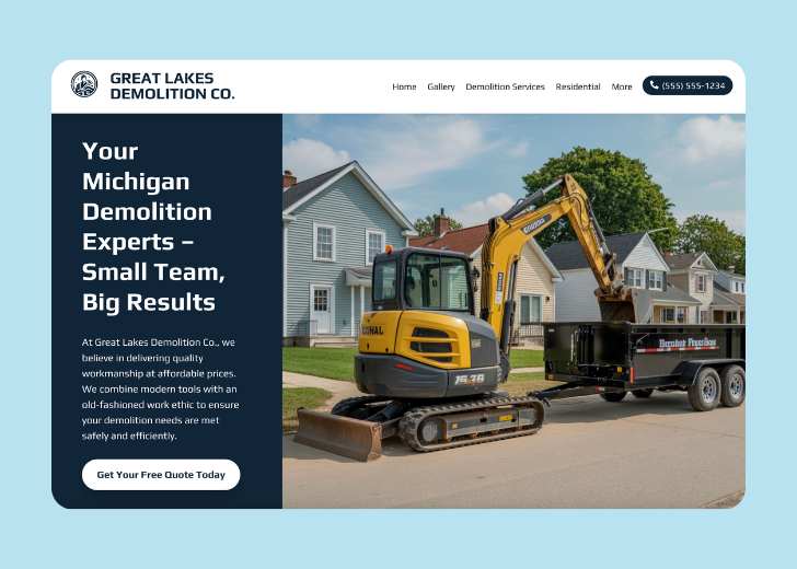 Revive Detailing landing page with the tagline 'Elevate the appearance and condition of your vehicle with Revive Detailing' with a picture of a shiny red car