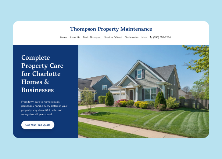 Revive Detailing landing page with the tagline 'Elevate the appearance and condition of your vehicle with Revive Detailing' with a picture of a shiny red car