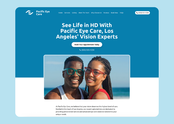 Revive Detailing landing page with the tagline 'Elevate the appearance and condition of your vehicle with Revive Detailing' with a picture of a shiny red car