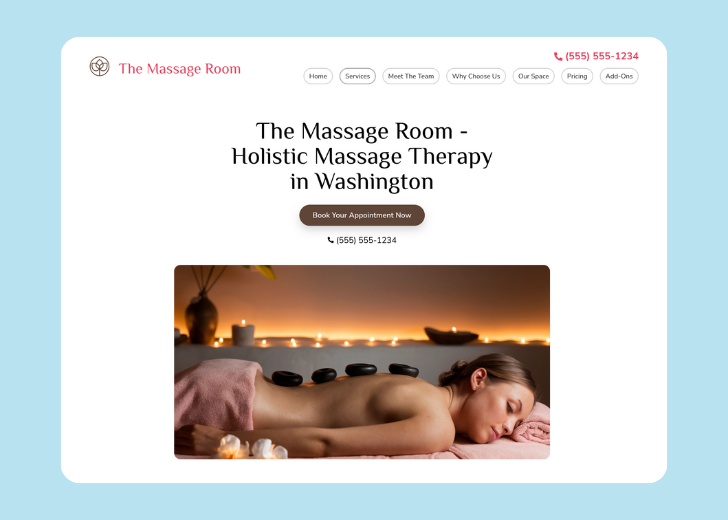 Revive Detailing landing page with the tagline 'Elevate the appearance and condition of your vehicle with Revive Detailing' with a picture of a shiny red car