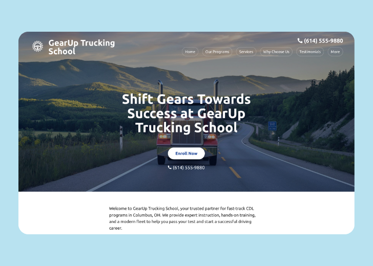 Revive Detailing landing page with the tagline 'Elevate the appearance and condition of your vehicle with Revive Detailing' with a picture of a shiny red car