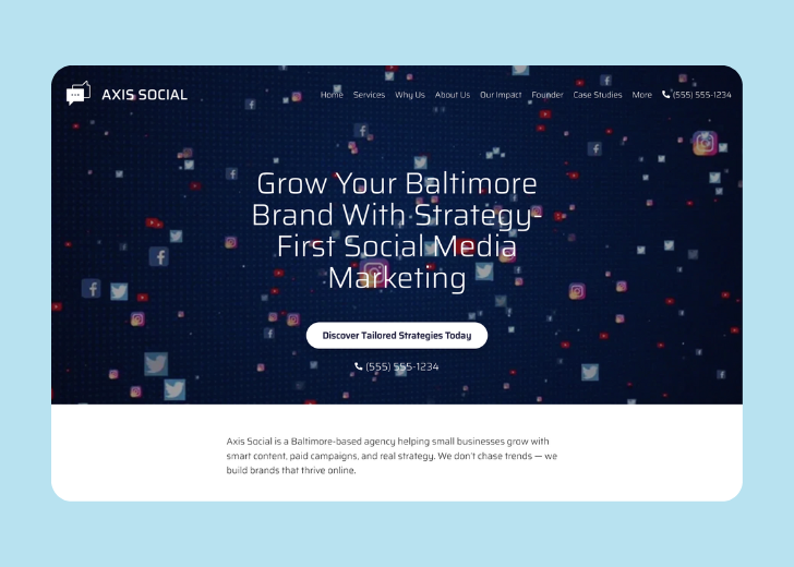 Revive Detailing landing page with the tagline 'Elevate the appearance and condition of your vehicle with Revive Detailing' with a picture of a shiny red car