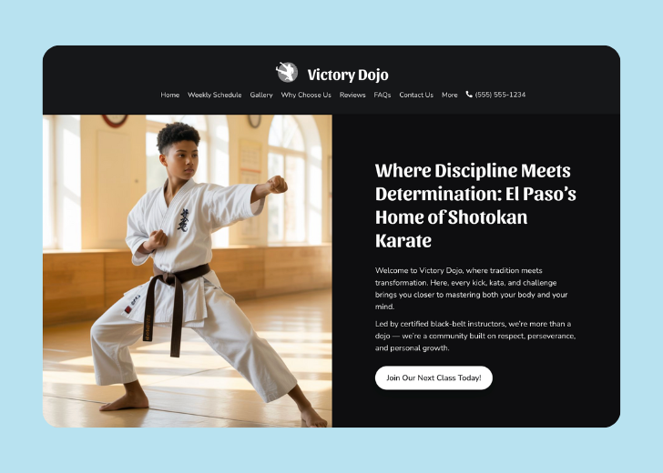 Revive Detailing landing page with the tagline 'Elevate the appearance and condition of your vehicle with Revive Detailing' with a picture of a shiny red car