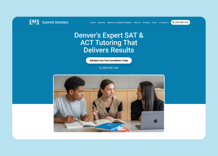 Revive Detailing landing page with the tagline 'Elevate the appearance and condition of your vehicle with Revive Detailing' with a picture of a shiny red car