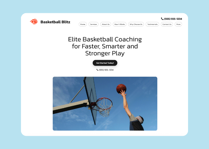 Revive Detailing landing page with the tagline 'Elevate the appearance and condition of your vehicle with Revive Detailing' with a picture of a shiny red car