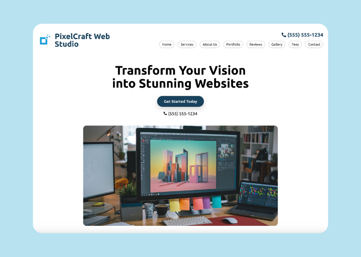 Revive Detailing landing page with the tagline 'Elevate the appearance and condition of your vehicle with Revive Detailing' with a picture of a shiny red car