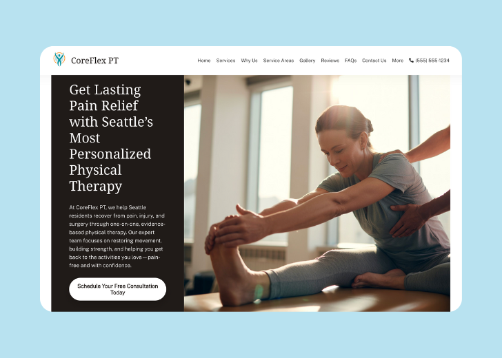 Revive Detailing landing page with the tagline 'Elevate the appearance and condition of your vehicle with Revive Detailing' with a picture of a shiny red car