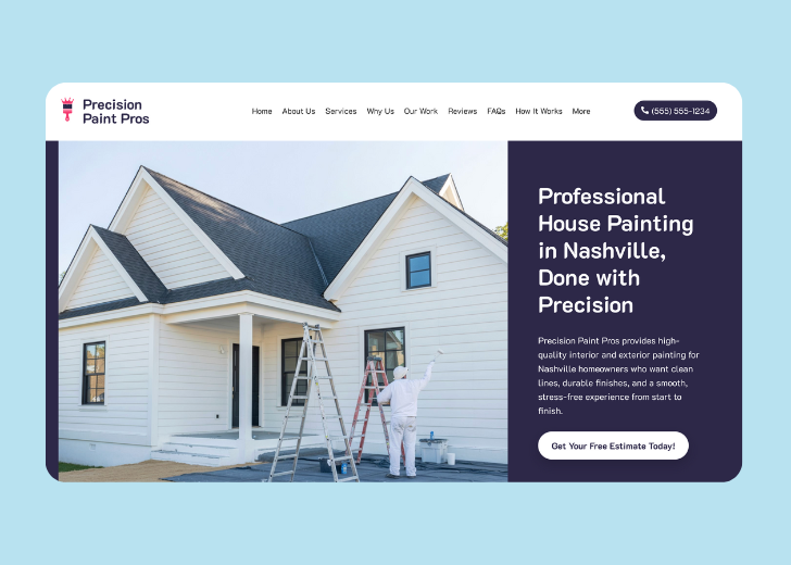 Revive Detailing landing page with the tagline 'Elevate the appearance and condition of your vehicle with Revive Detailing' with a picture of a shiny red car