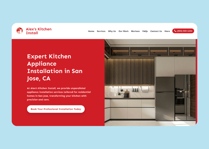 Revive Detailing landing page with the tagline 'Elevate the appearance and condition of your vehicle with Revive Detailing' with a picture of a shiny red car