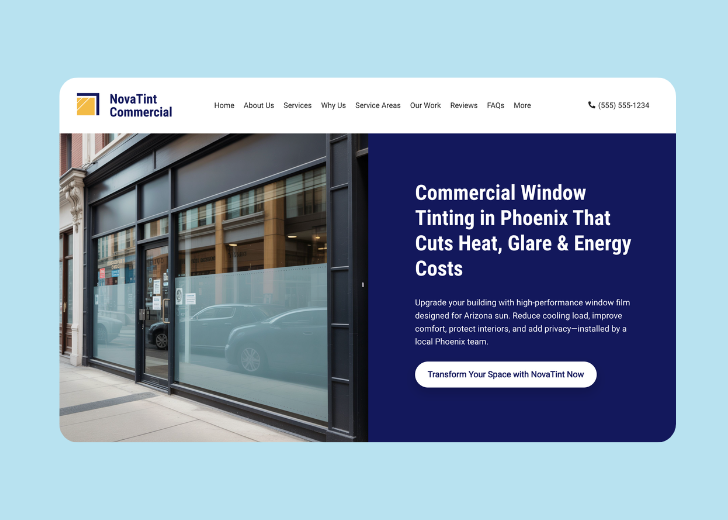 Revive Detailing landing page with the tagline 'Elevate the appearance and condition of your vehicle with Revive Detailing' with a picture of a shiny red car
