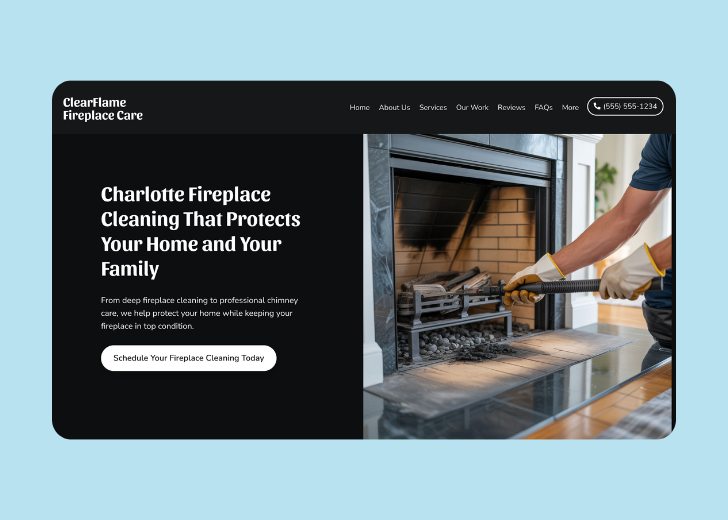 Revive Detailing landing page with the tagline 'Elevate the appearance and condition of your vehicle with Revive Detailing' with a picture of a shiny red car