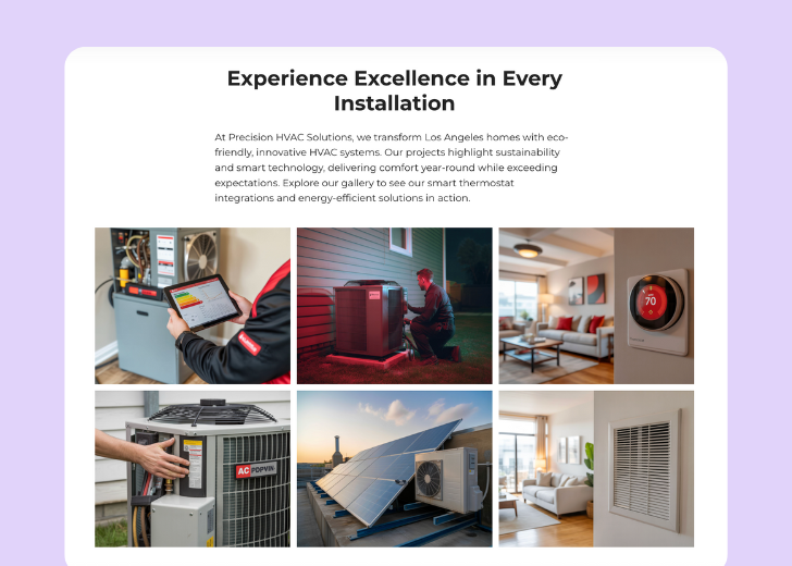 Gallery section titled 'Explore Our Stunning Home Remodeling Projects' with a gallery of 6 images of wooden-themed interior design in a masonry grid layout